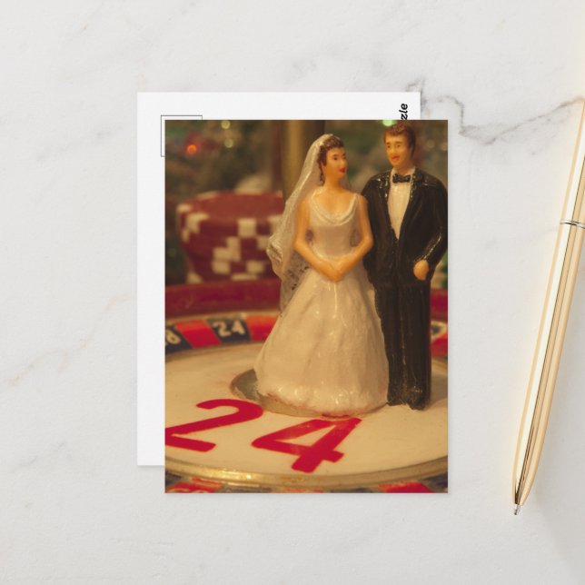 Carte Postale Pari sur le mariage (Devant/Arrière en situation)