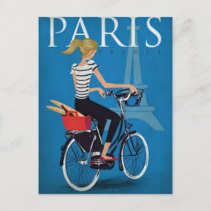Carte Postale Paris à Vélo