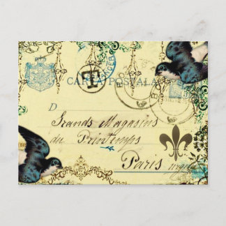 Carte postale Paris Bluebird vintage