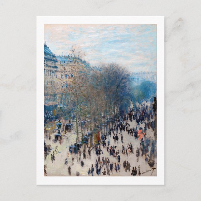 Carte Postale Paris Boulevard, Claude Monet (Devant)