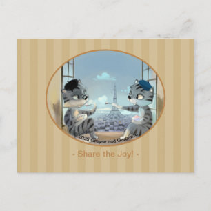 Carte postale Paris by Day - Joy (Enveloppe facult