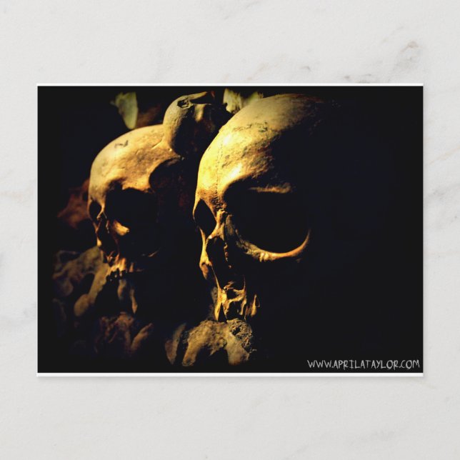 Carte Postale Paris Catacombes par April A Taylor (Devant)