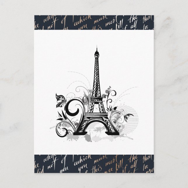 Carte postale Paris Design Cute (Devant)