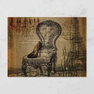 Carte Postale paris eiffel tower regency rococo