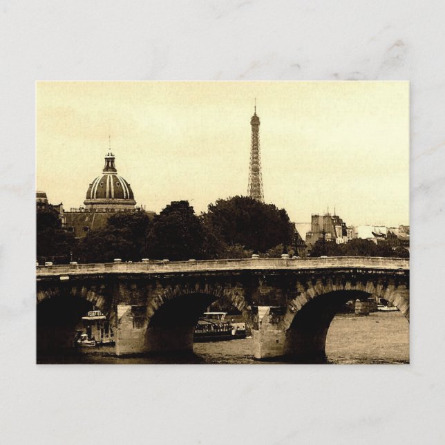 Carte Postale Paris En Carré (Devant)