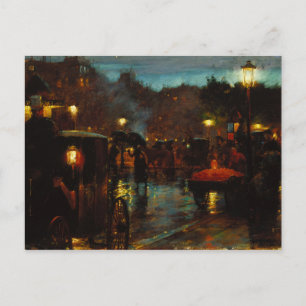 Carte Postale Paris en toile de nuit