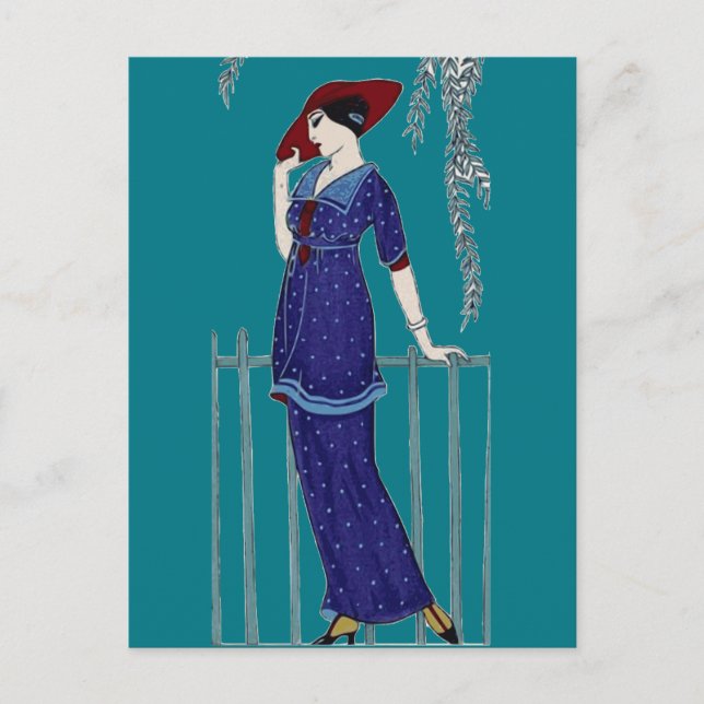 Carte Postale Paris fashion 1920 (Devant)