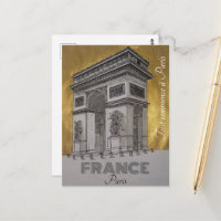 Carte Postale Paris France l'arc de triomphe