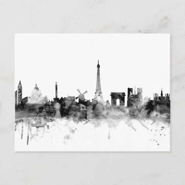 Carte Postale Paris France Skyline (Devant)