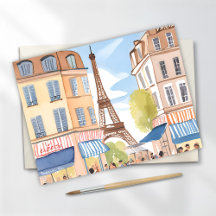 Paris France Tour Eiffel | Aquarelle Voyage