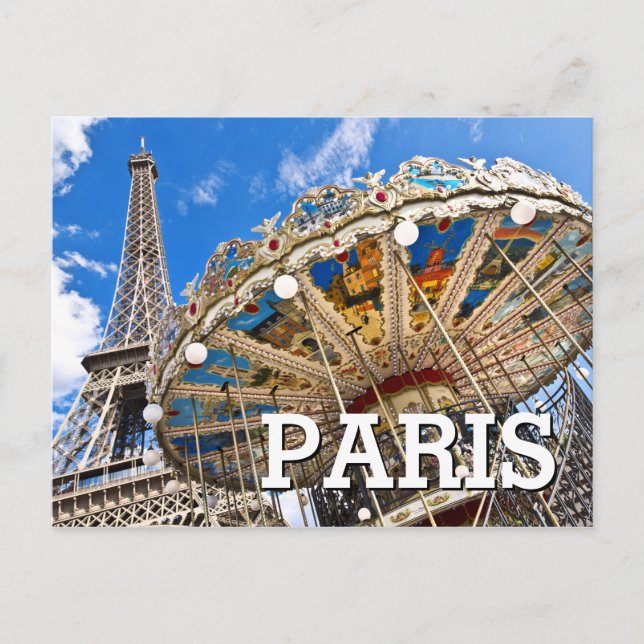 Carte Postale Paris France | Tour Eiffel | Carousel du Trocadéro (Devant)