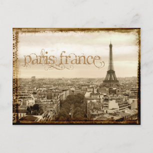 Carte Postale paris france vintage look