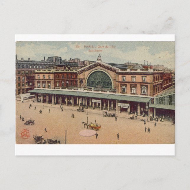 Carte Postale Paris Gare de L'Est (Devant)