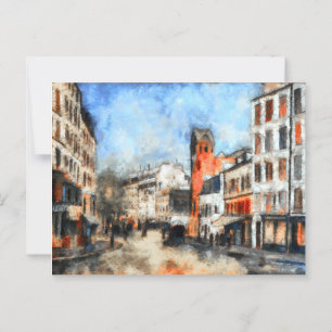 Carte Postale Paris, la rue des Abbesses