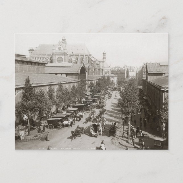Carte Postale Paris : Les Halles, C1900 (Devant)
