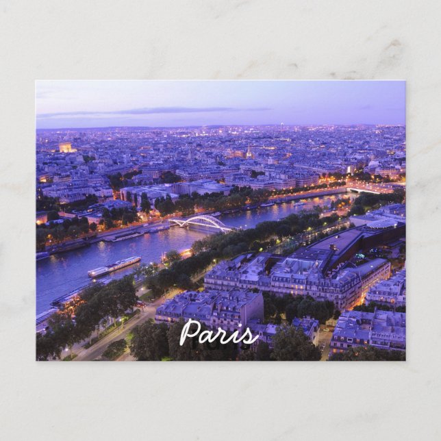 Carte Postale Paris nuit, Paris, France (Devant)