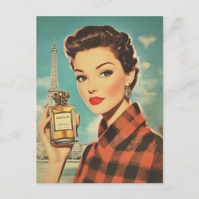 Carte Postale Paris Parfum et élégance (Devant)