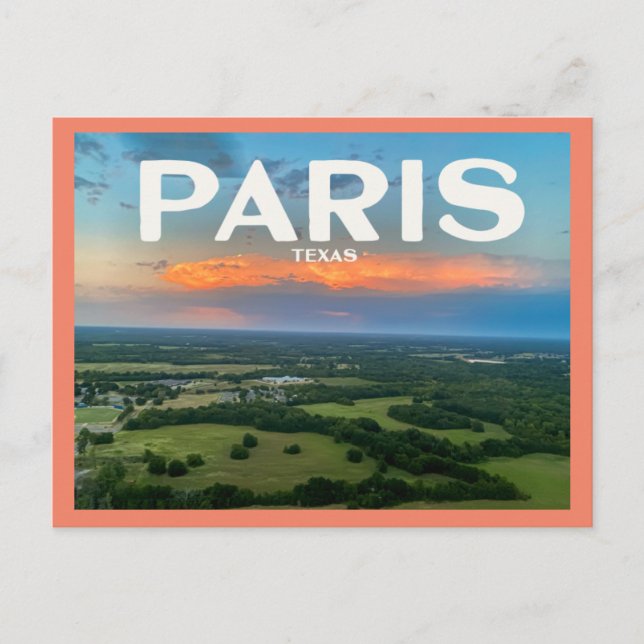 Carte Postale Paris (Texas) depuis Above (Devant)