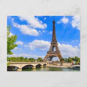 Carte Postale Paris, Tour Eiffel et Seine, France.