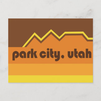 Carte postale Park City Retro Brown Strips