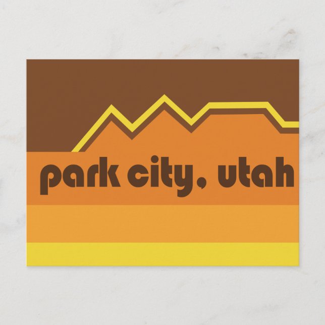 Carte postale Park City Retro Brown Strips (Devant)