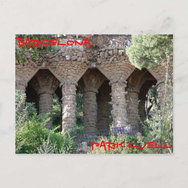 Carte Postale Park Guell Barcelona (Devant)