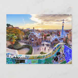 Carte Postale Park Güell, Barcelone, Espagne