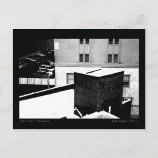 Carte Postale Parking sur le toit Paysage urbain d'hiver