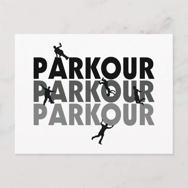 Carte Postale Parkour En Course Libre (Devant)