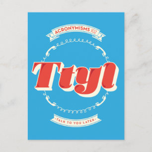 Carte Postale Parle-toi plus tard