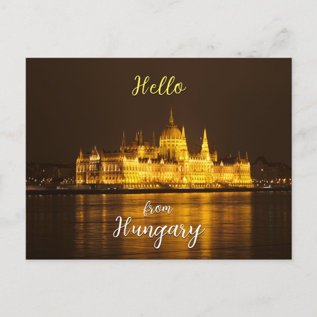 Carte Postale Parlement à Budapest, Hongrie (Devant)