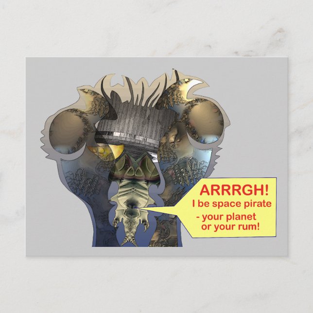 Carte Postale Parler comme un pirate de l'espace (Devant)