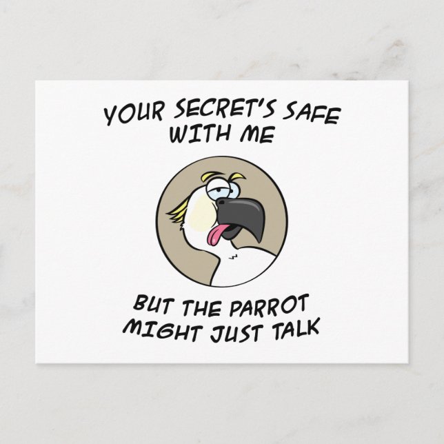 Carte Postale Parler de perroquet de Cockatoo (Devant)