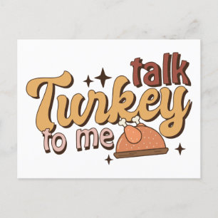 Carte Postale Parlez de la Turquie à moi drôle Rétro Thanksgivin