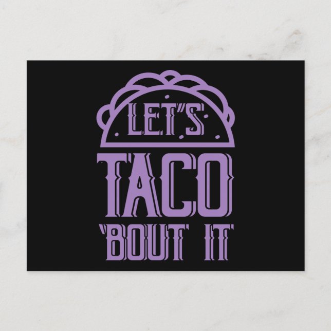 Carte Postale PARLONS TACOS Funny Amoureux De Tacos Le Mardi Tac (Devant)