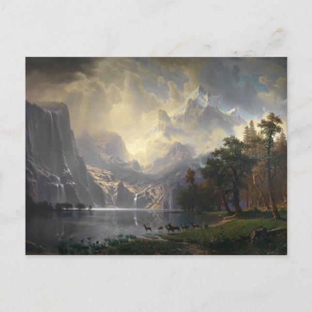 Carte Postale Parmi La Sierra Nevada Par Albert Bierstadt (Devant)