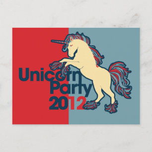 Carte Postale Parodie politique Parti Unicorn