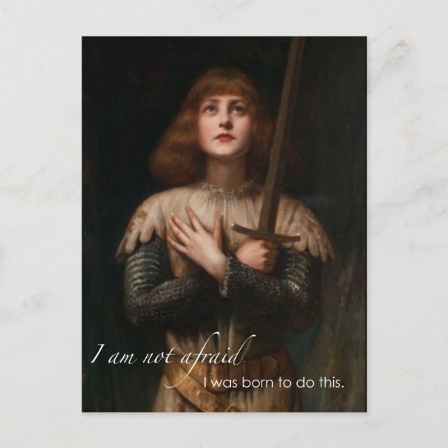 Carte Postale Paroles d'encouragement de Saint Jean d'Arc (Devant)