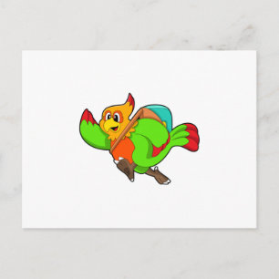 Carte Postale Parrot as Hiker