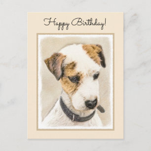 Carte Postale Parson Jack Russell Terrier Peinture - Chien Art
