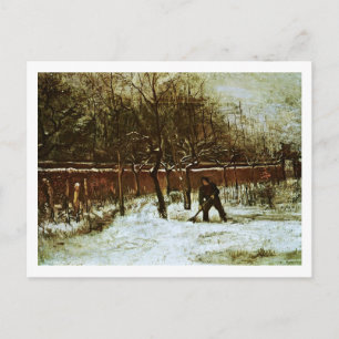 Carte Postale Parsonage Garden in Snow (F194)Van Gogh Art