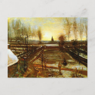 Carte Postale Parsonage Garden in Snow (F67) Van Gogh Art