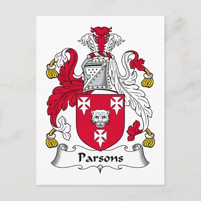 Carte Postale Parsons Family Crest (Devant)