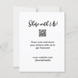 Carte Postale Partagez votre image numérisation QR code ajouter 