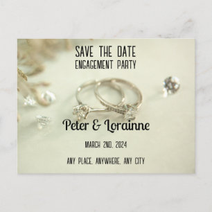 Carte Postale Partie d'engagement - enregistrer la date. Modifia