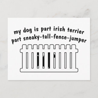 Carte Postale Partie irlandaise Terrier partie clôture-jumper