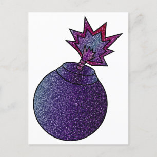 Carte Postale Parties scintillant Bombe Galaxie