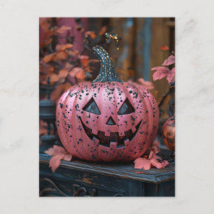 Carte Postale Parties scintillant déplaisante Citrouilles Hallow