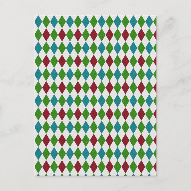 Carte Postale Parties scintillant Diamant multicolore (Devant)
