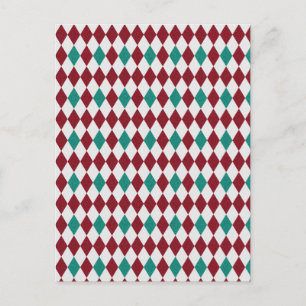 Carte Postale Parties scintillant Diamant Rouge et Bleu